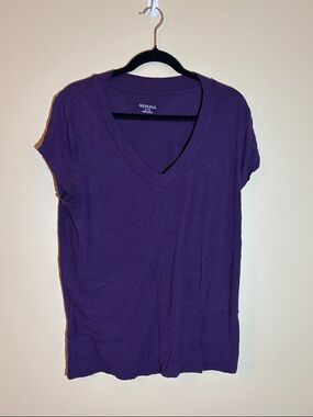 Merona Deep Purple V-Neck Short Sleeve Tee